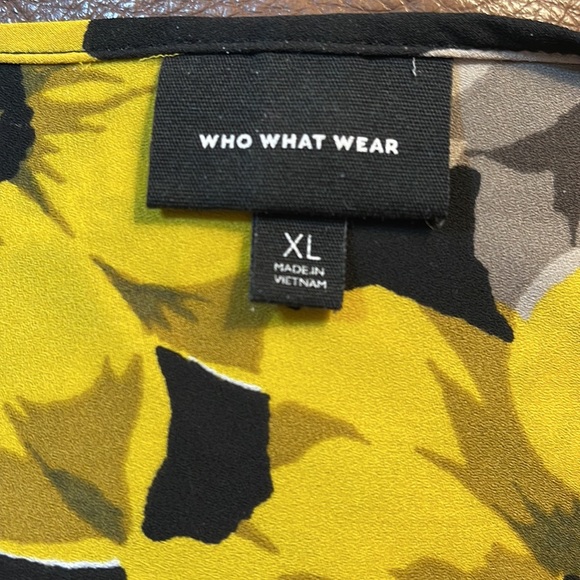 Who What Wear Gold & Gray Long Sleeve Blouse XL - Picture 6 of 7